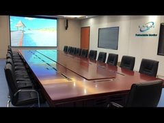 कॉन्फ़्रेंस चर्चा इकाई के साथ एकीकृत होने वाला मोटर चालित वापस लेने योग्य मॉनिटर, माइक्रोफ़ोन वापस लेने योग्य है